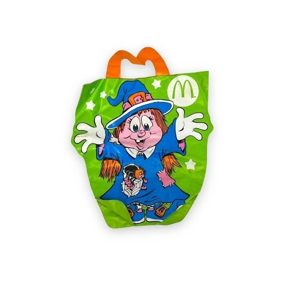 Vintage 1990's McDonalds Witch Halloween Happy Meal Vinyl Trick or Treat Bag